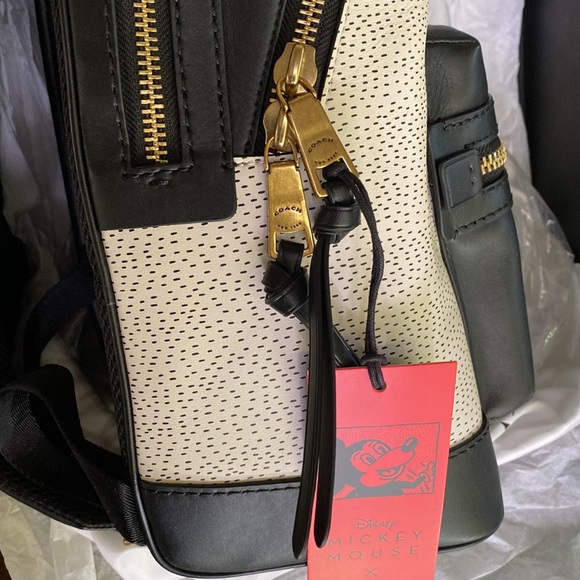 Coach Disney Mickey Mouse X Keith Haring Collaboration Academy Backpack - Picture 4 of 16